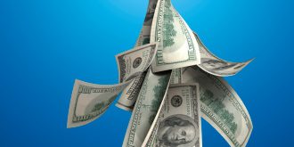 cash pouring