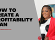 how to create a profitability plan